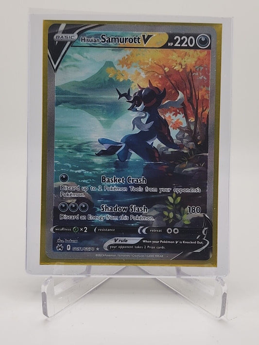 Hisuian Samurott V  GG51/159 Pokémon TCG Crown Zenith