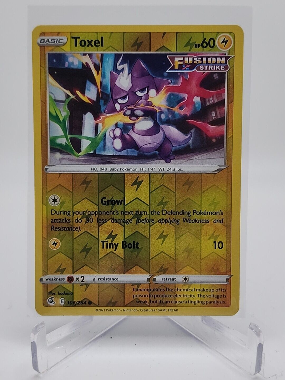 Toxel [Reverse Holo]  106/264 Pokémon TCG Fusion Strike