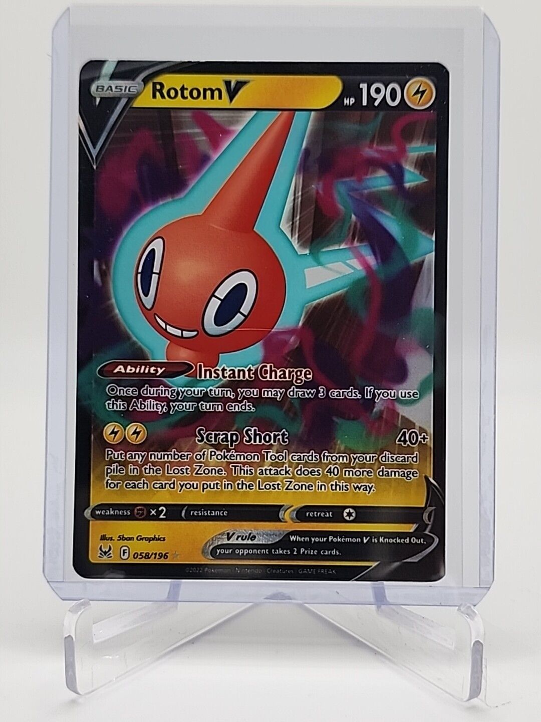 Rotom V  58/196 Pokémon TCG Lost Origin