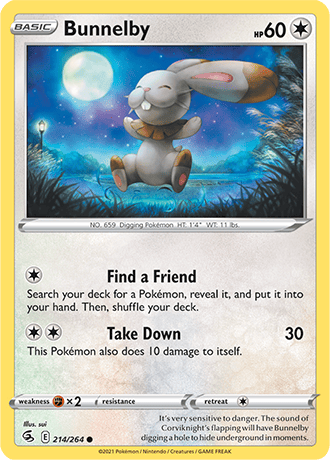 Bunnelby  214/264 Pokémon TCG Fusion Strike