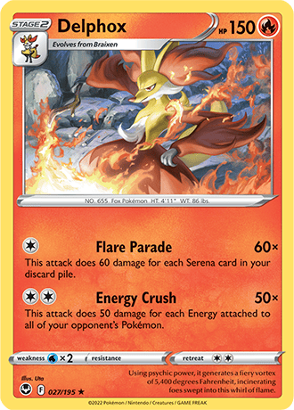 Delphox  27/195 Pokémon TCG Silver Tempest