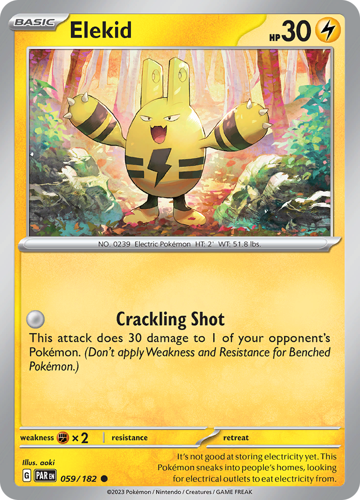 Elekid  59/182 Pokémon TCG Paradox Rift