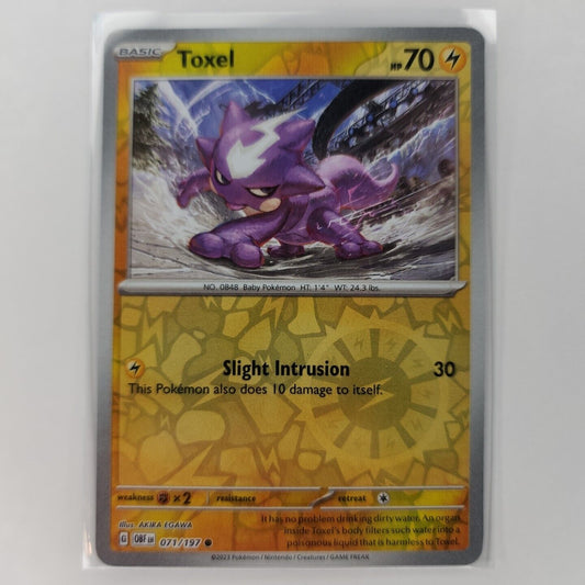 Toxel [Reverse Holo] 71/197 Pokémon TGC Obsidian Flames