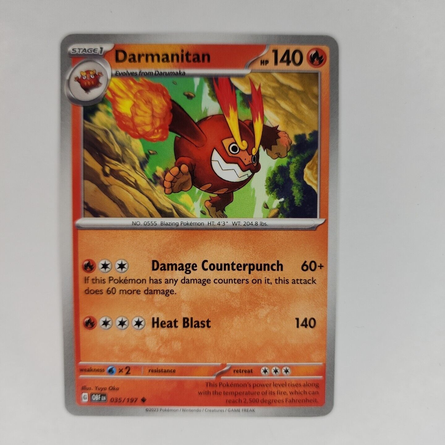 Darmanitan 35/197 Pokémon TGC Obsidian Flames