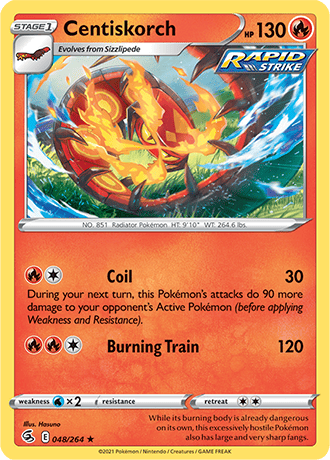 Centiskorch  48/264 Pokémon TCG Fusion Strike