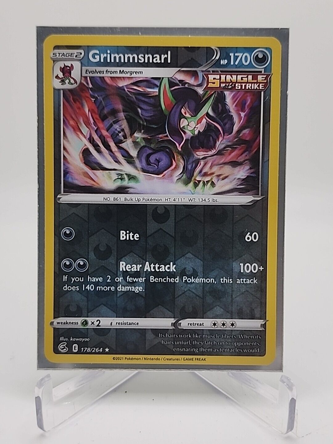 Grimmsnarl [Reverse Holo]  178/264 Pokémon TCG Fusion Strike