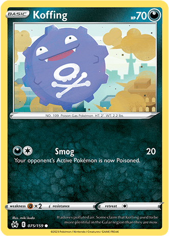 Koffing  75/159 Pokémon TCG Crown Zenith