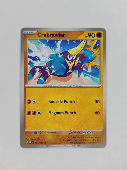 Crawbrawler 114/197 Pokémon TGC Obsidian Flames