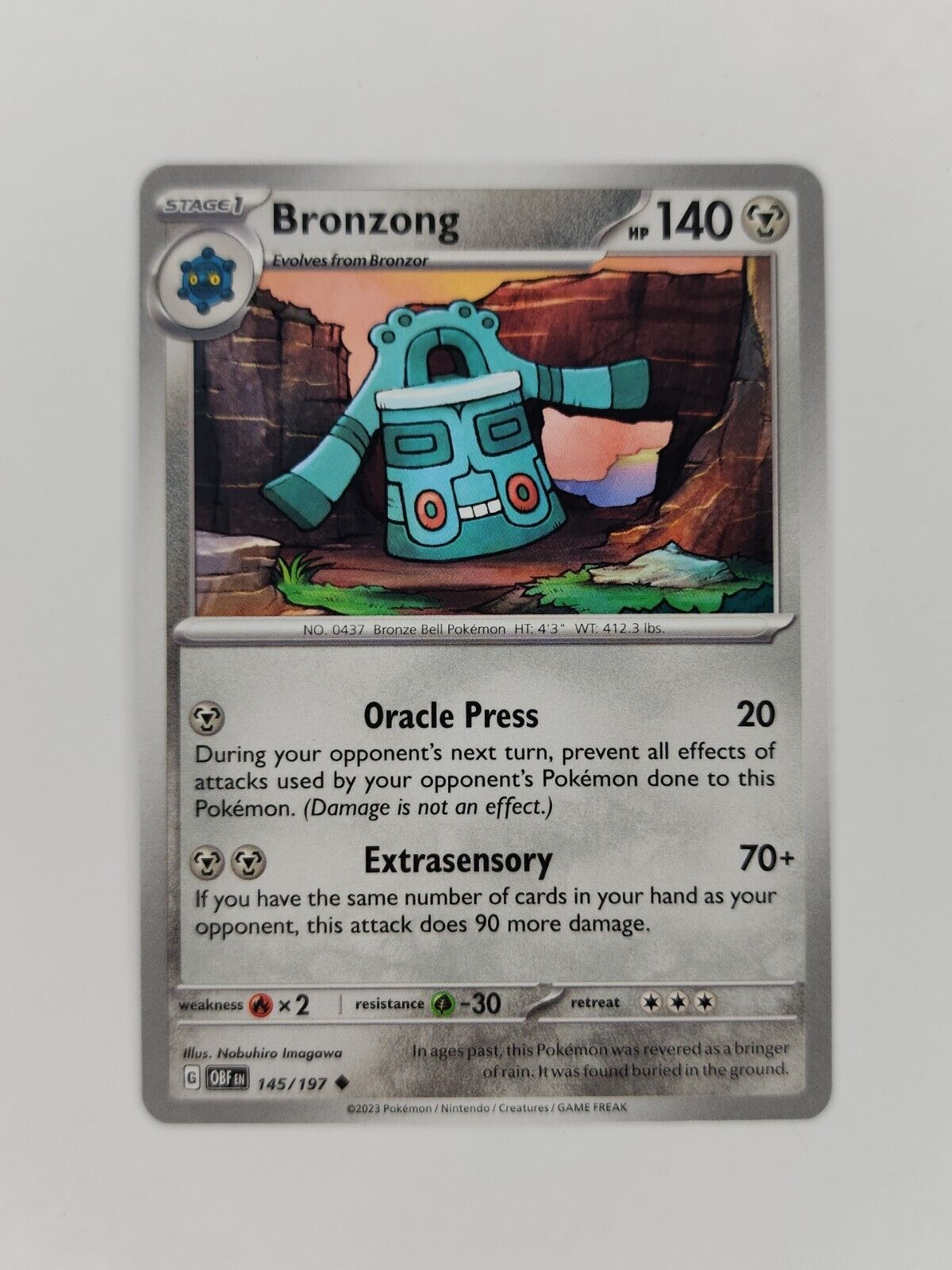 Bronzong 145/197 Pokémon TGC Obsidian Flames