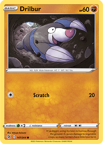 Drilbur  147/264 Pokémon TCG Fusion Strike