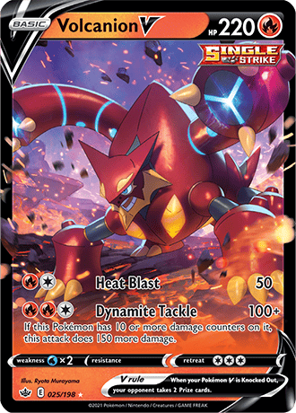 Volcanion V  25/203 Pokémon TCG Chilling Reign