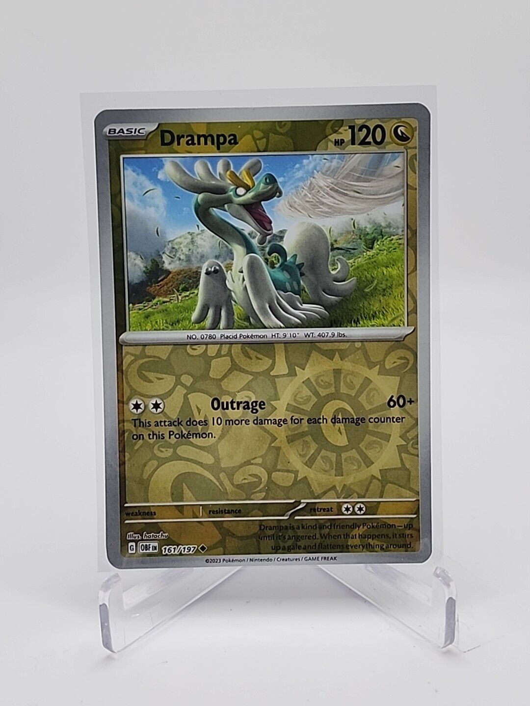 161/197 Drampa [Reverse Holo] Pokémon TCG Obsidian Flames