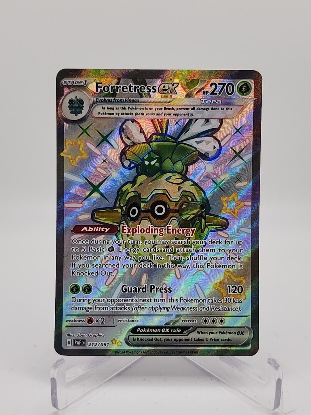 Forretress ex  212/91 Pokémon TCG Paldean Fates