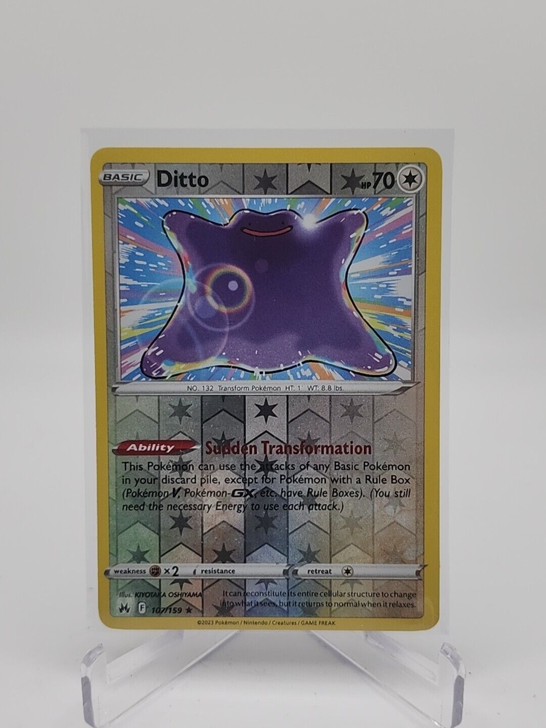 Ditto [Reverse Holo] 107/159 Pokémon TGC Crown Zenith