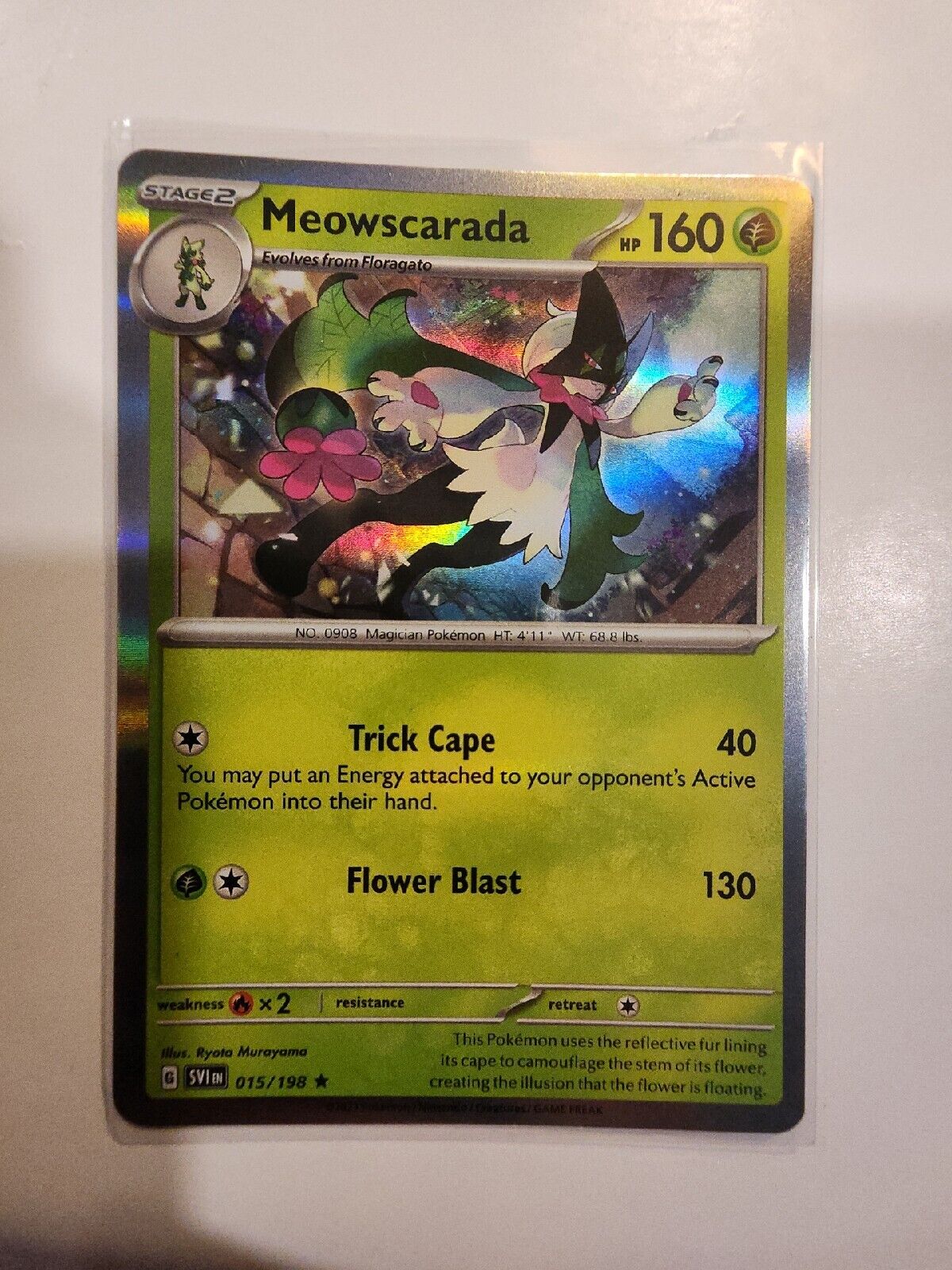 Meowscarada [Holo] 15/198 Pokémon TGC Scarlet & Violet