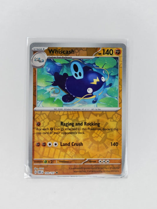 Whiscash [Reverse Holo] 109/197 Pokémon TGC Obsidian Flames