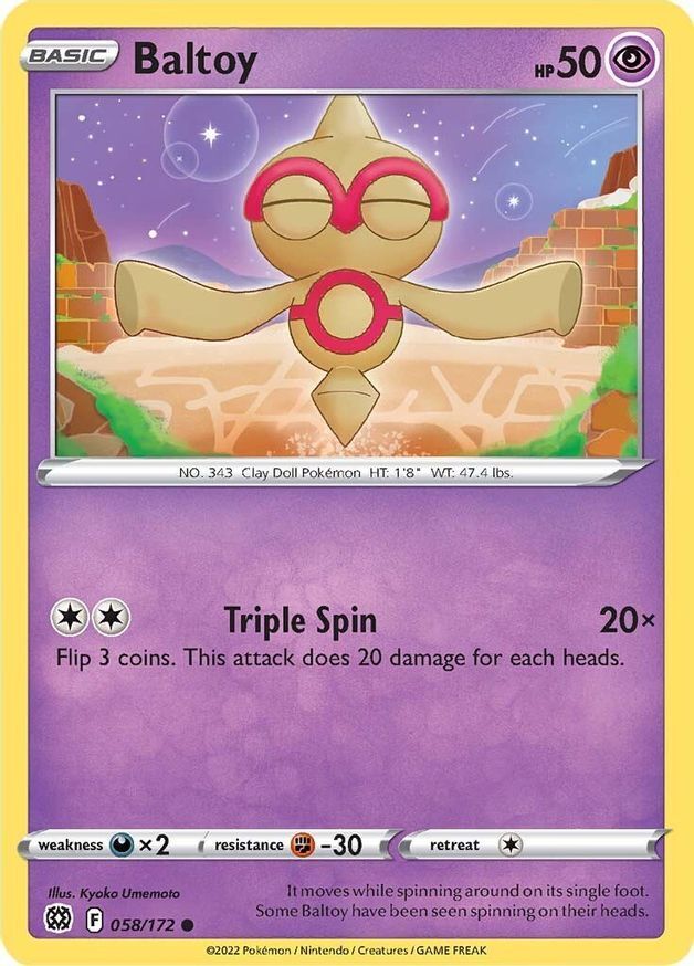 Baltoy  58/172 Pokémon TCG Brilliant Stars