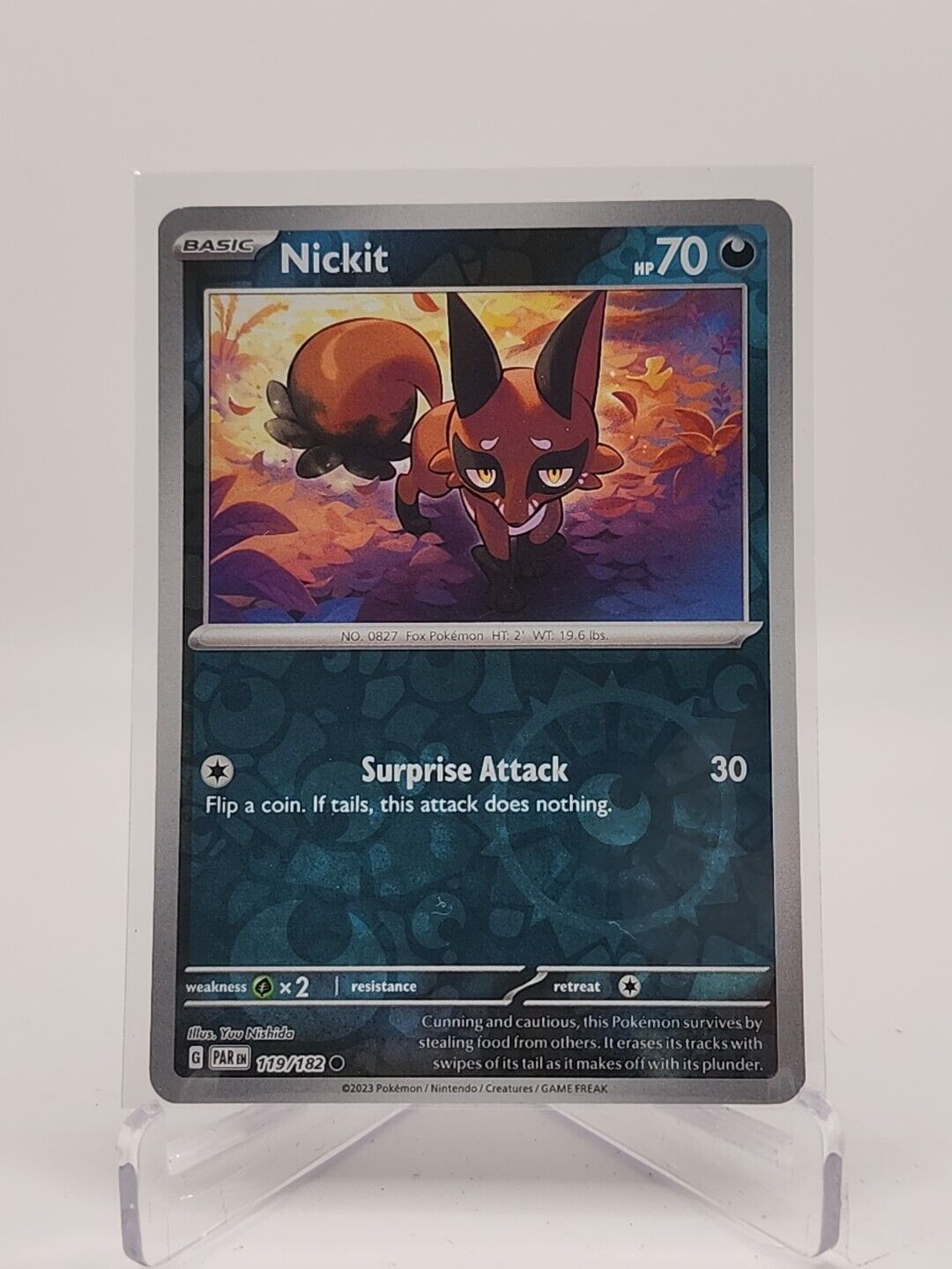 Nickit [Reverse Holo]  119/182 Pokémon TCG Paradox Rift