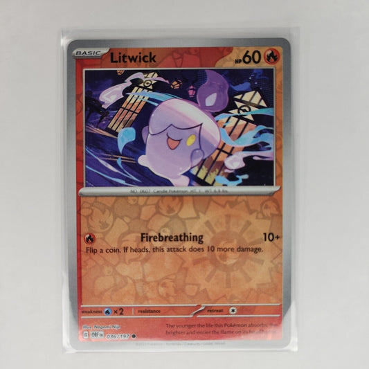 Litwick [Reverse Holo] 36/197 Pokémon TGC Obsidian Flames