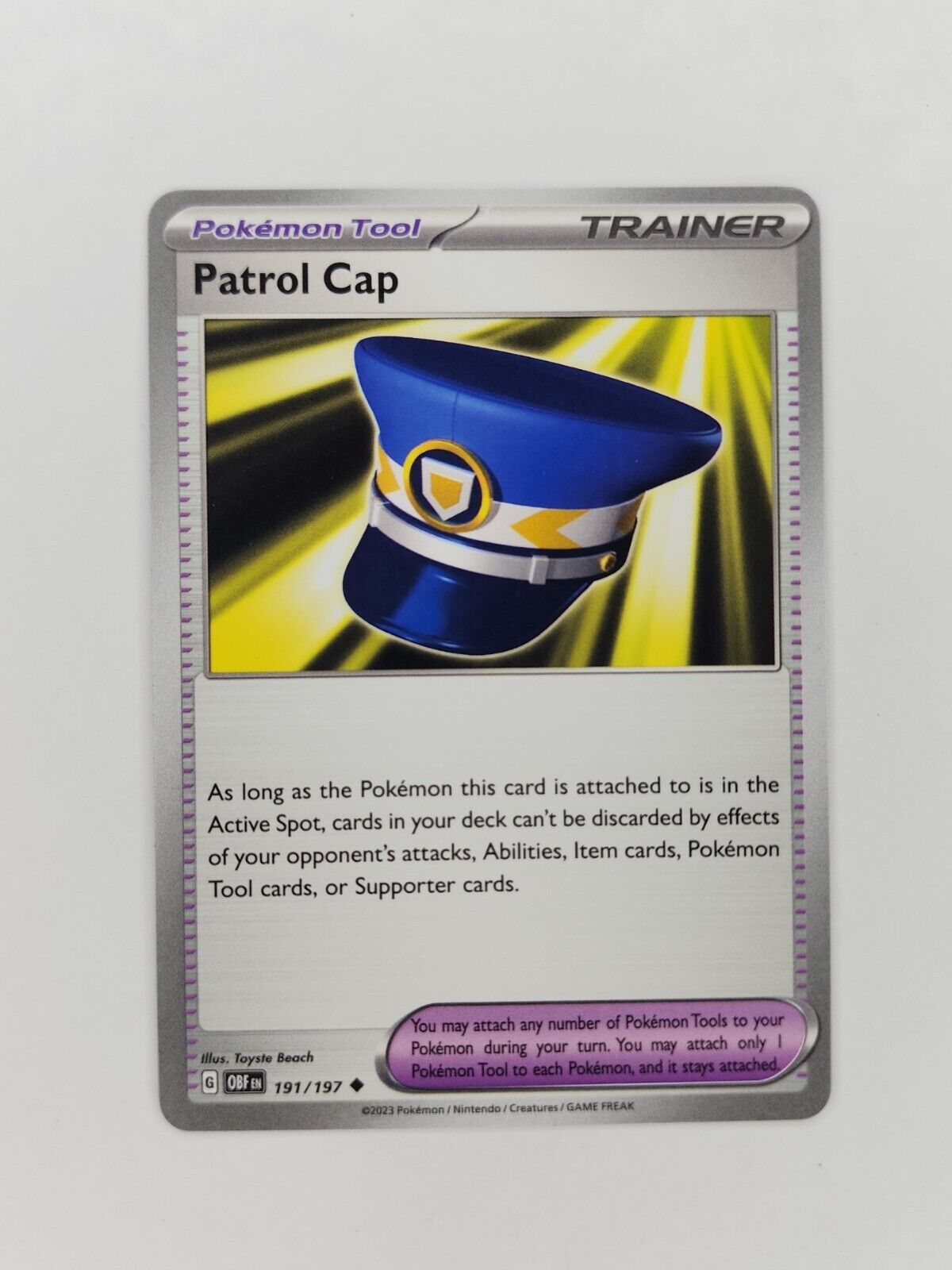 Patrol Cap 191/197 Pokémon TGC Obsidian Flames