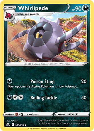 Whirlipede [Reverse Holo]  106/203 Pokémon TCG Chilling Reign