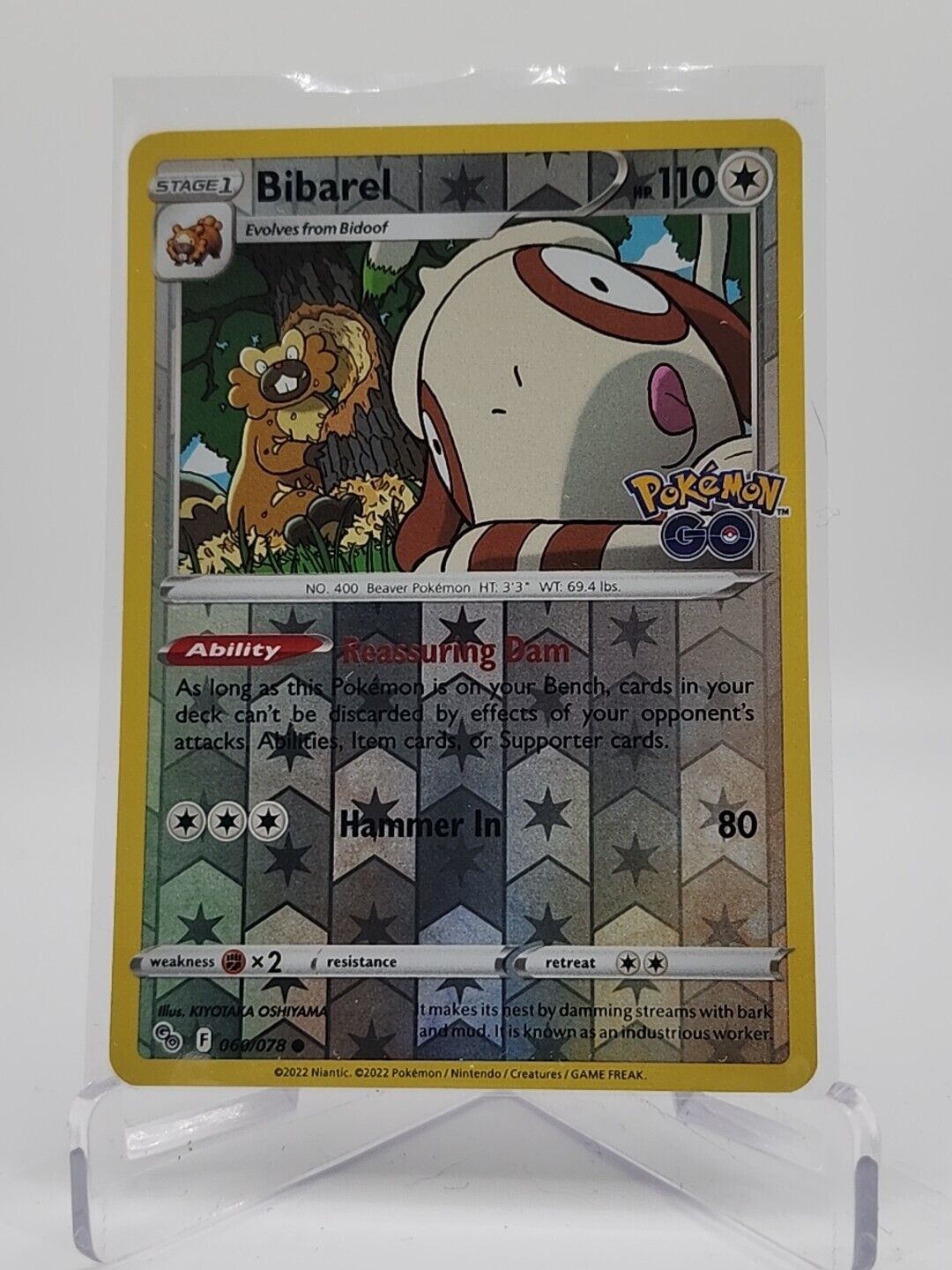 Bibarel [Reverse Holo] 60/78 Pokémon TGC Pokemon Go