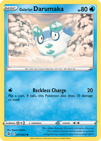 Galarian Darumaka  71/264 Pokémon TCG Fusion Strike