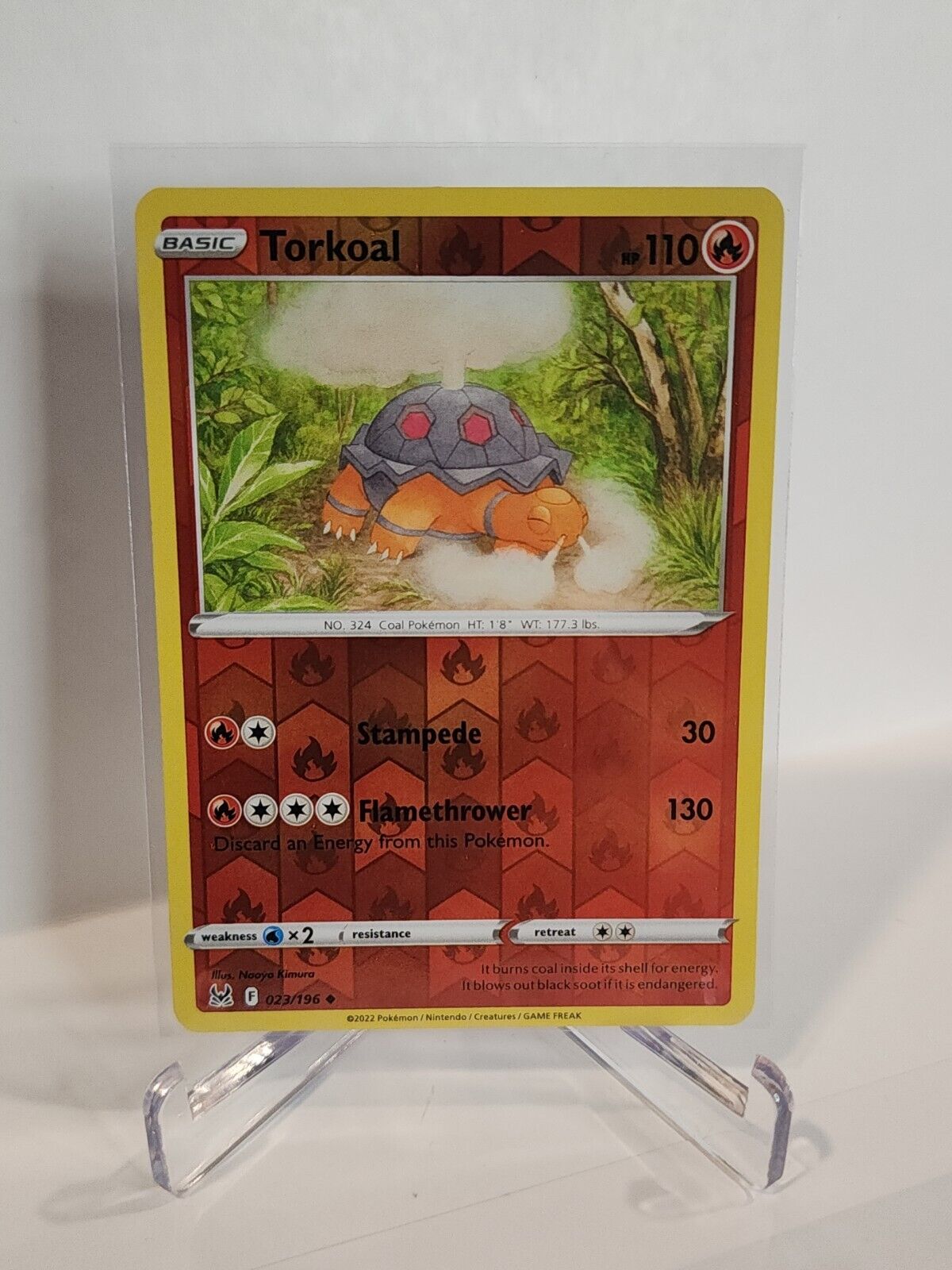 23/196 Torkoal [Reverse Holo]  Pokémon TGC Lost Origin