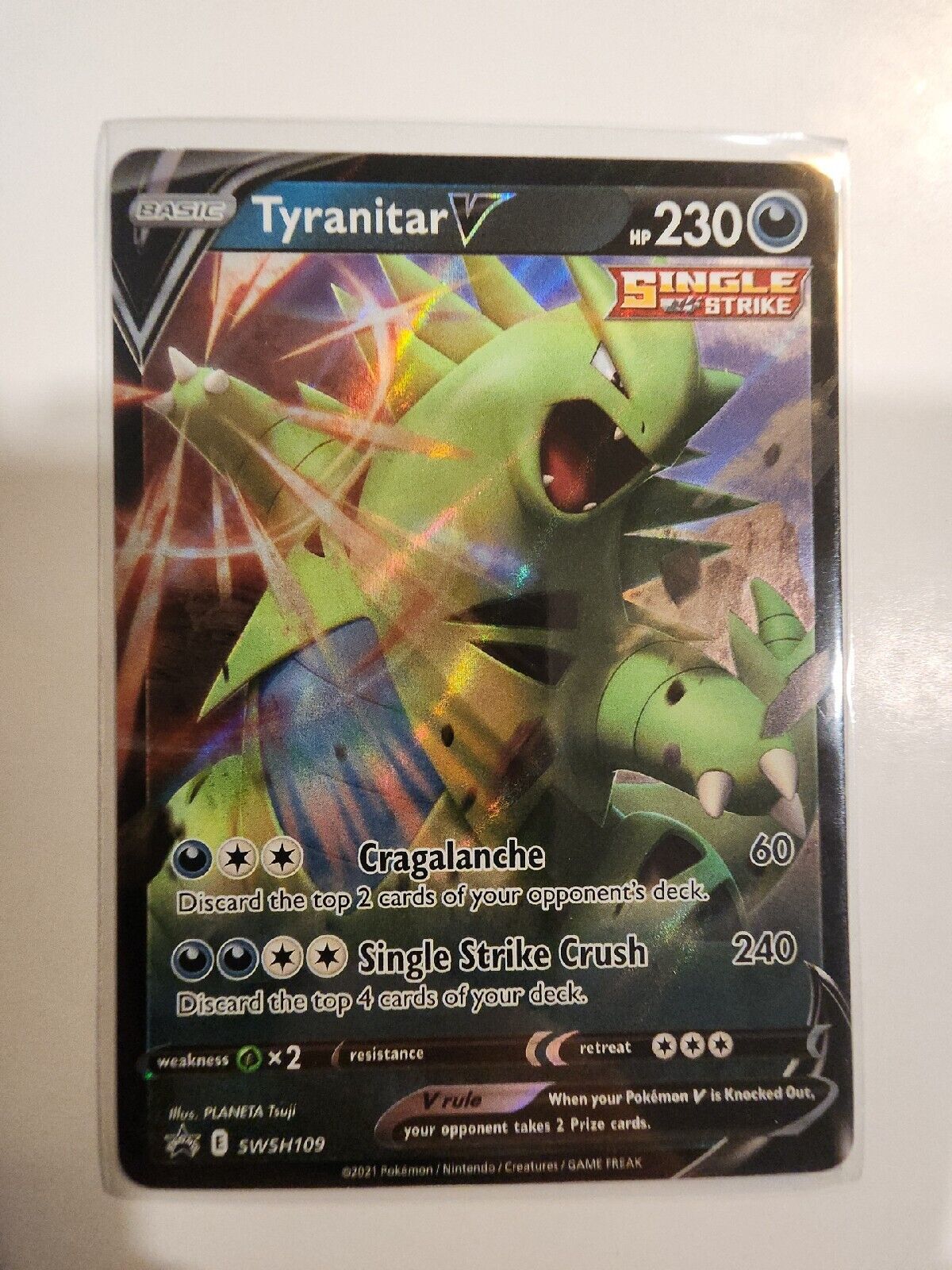 Tyranitar V SWSH109 Black Star Promos Ultra Rare Holo Pokémon 2021