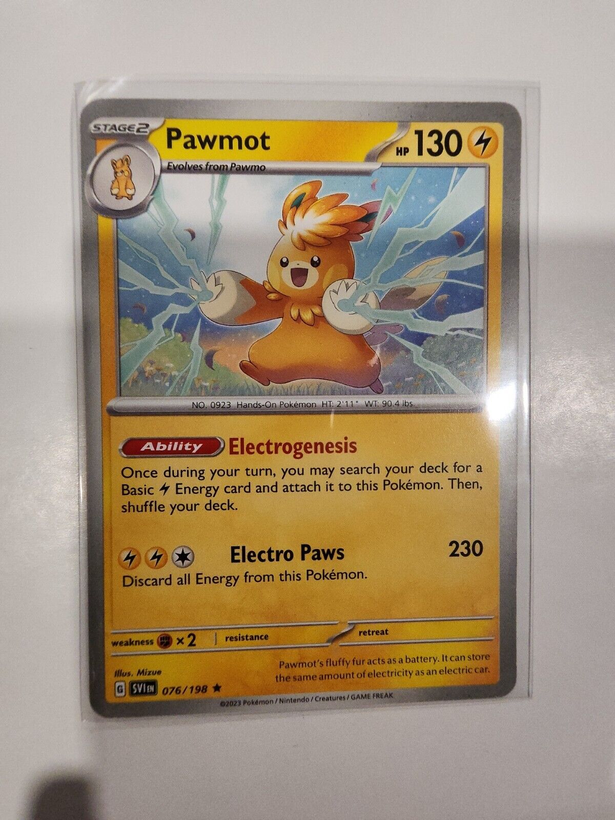 Pawmot 76/198 Pokémon TGC Scarlet & Violet