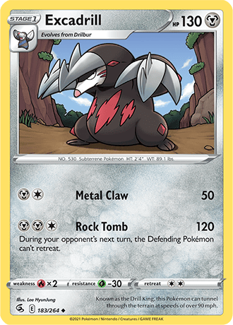 Excadrill  183/264 Pokémon TCG Fusion Strike