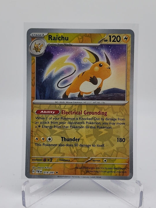 Raichu [Reverse Holo]  19/91 Pokémon TCG Paldean Fates