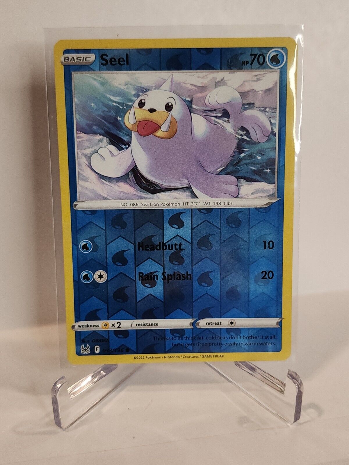 33/196 Seel [Reverse Holo]  Pokémon TGC Lost Origin