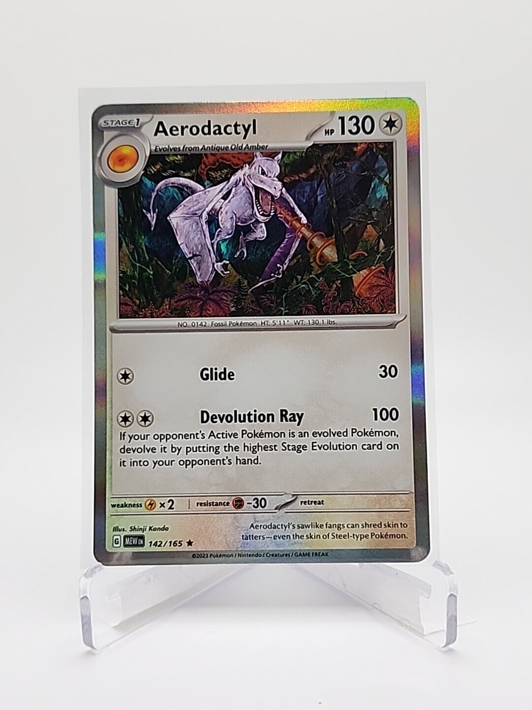 142/165 Aerodactyl  Pokémon TGC Scarlet & Violet - 151