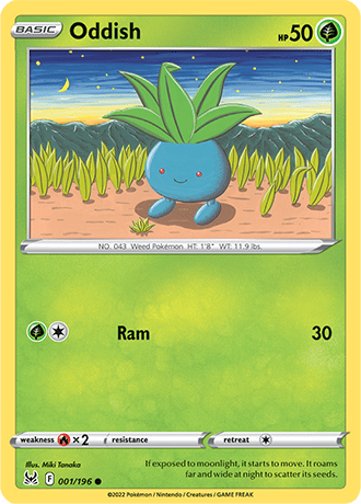 Oddish 1/196 Pokémon TCG Lost Origin