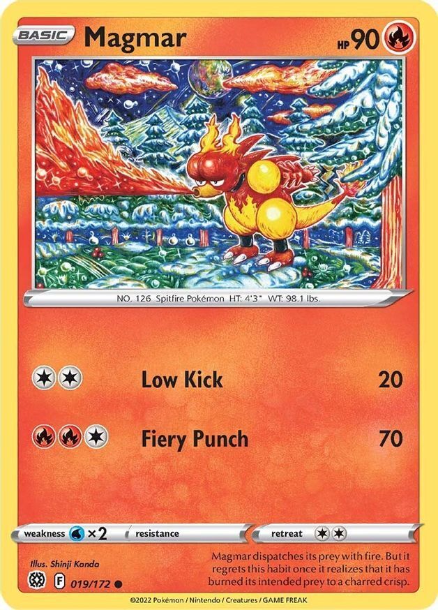 Magmar  19/172 Pokémon TCG Brilliant Stars