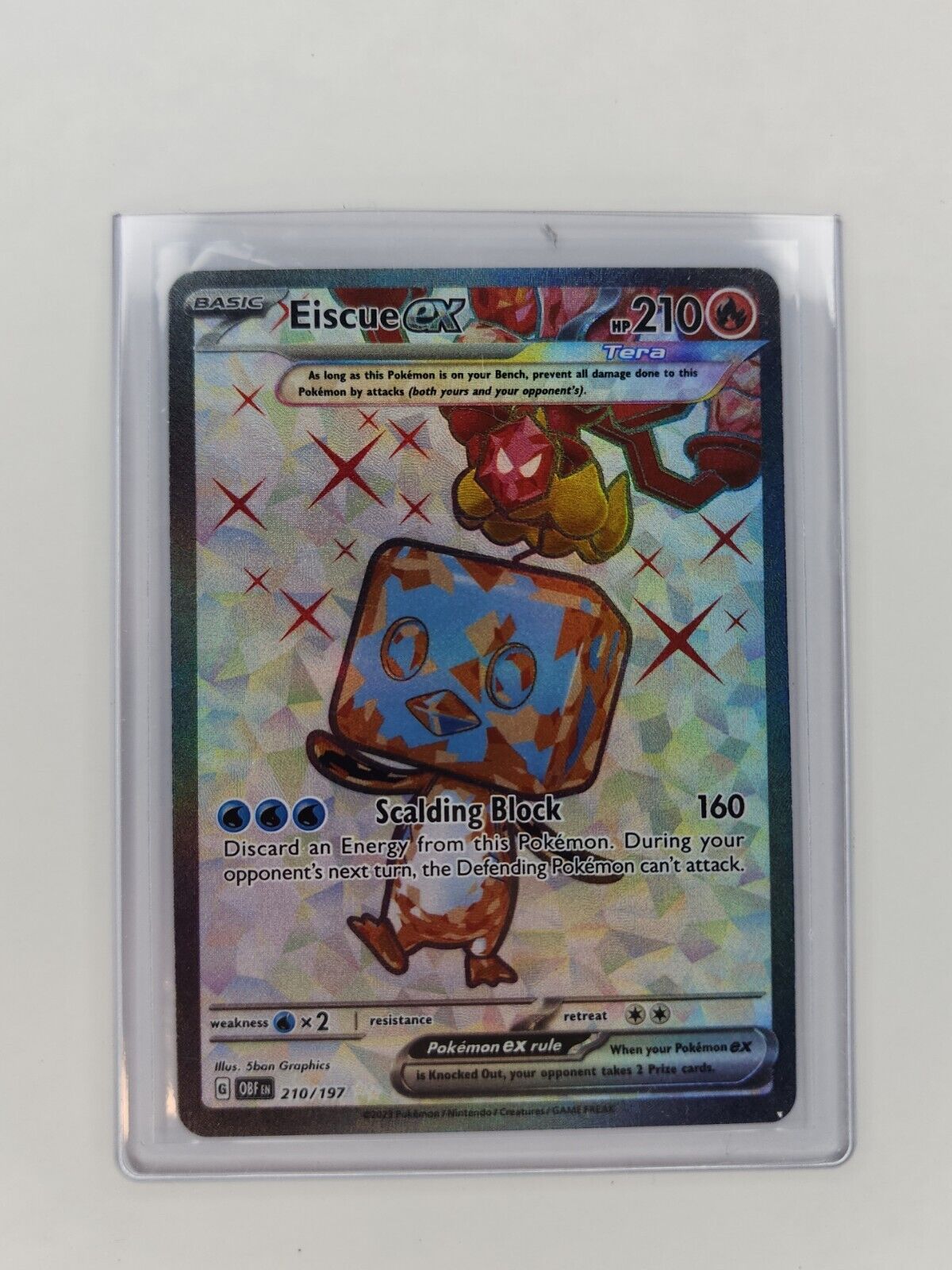 Eiscue ex 210/197 Pokémon TGC Obsidian Flames