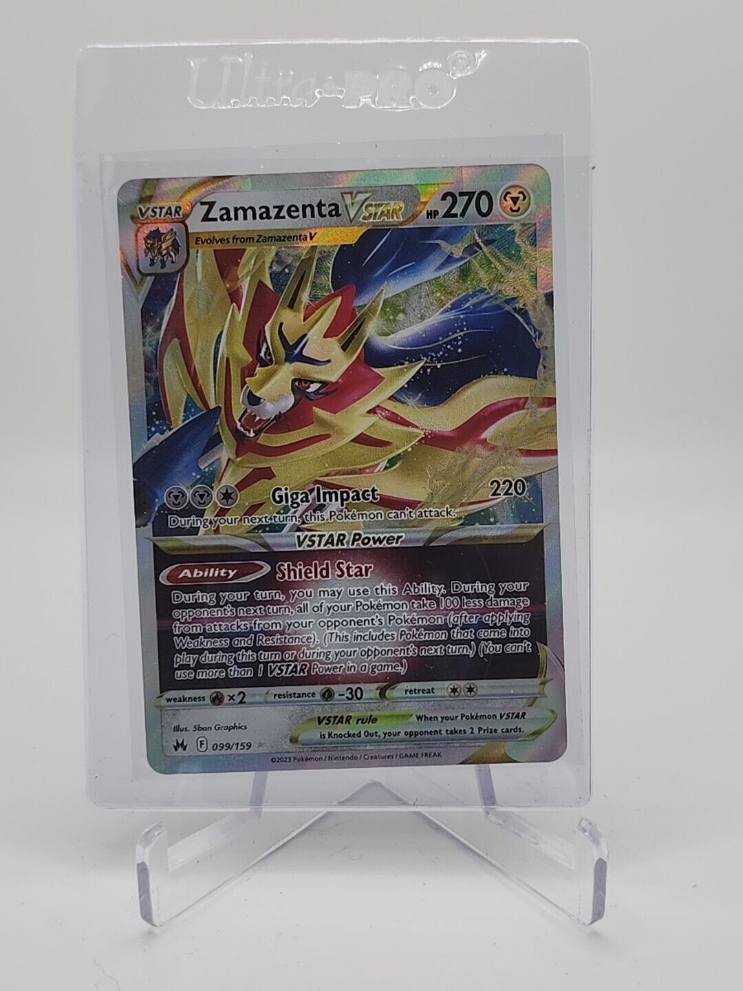 Zamazenta VSTAR 99/159 Pokémon TGC Crown Zenith