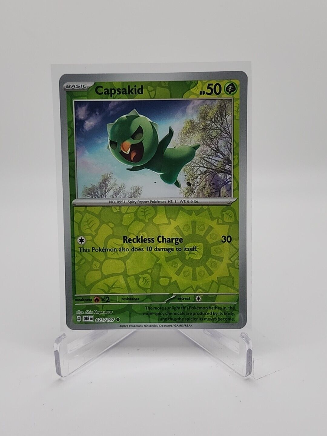 23/197 Capsakid [Reverse Holo] Pokémon TCG Obsidian Flames