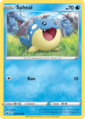 Spheal  37/203 Pokémon TCG Chilling Reign