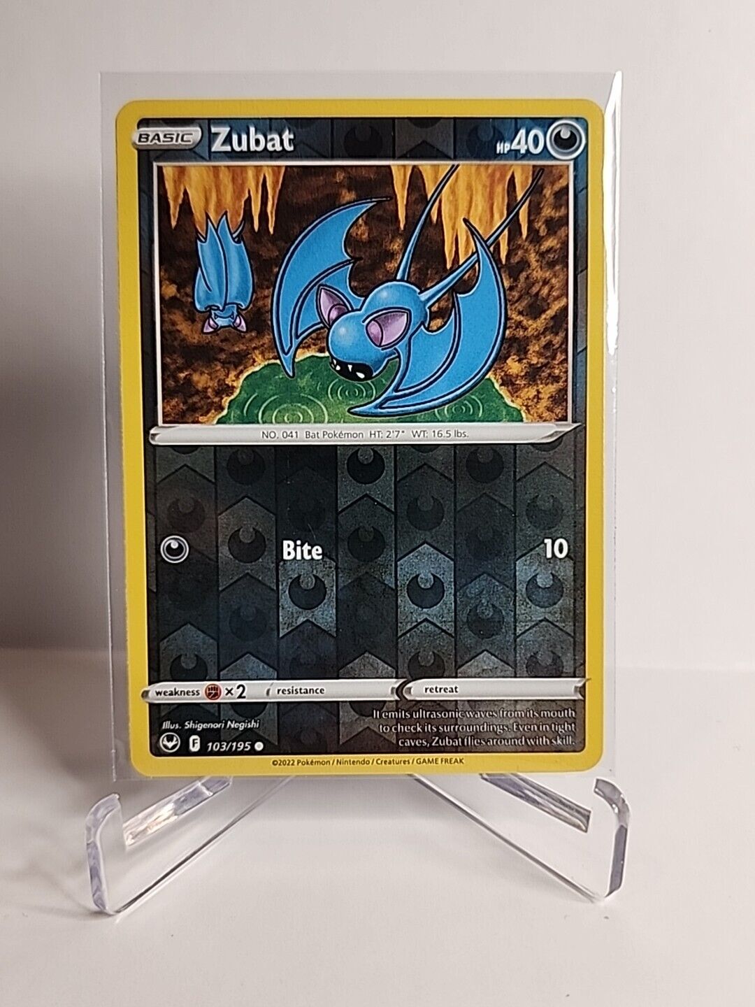 Zubat [Reverse Holo] 103/195 Pokémon Cards Silver Tempest