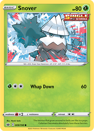 Snover  9/203 Pokémon TCG Chilling Reign