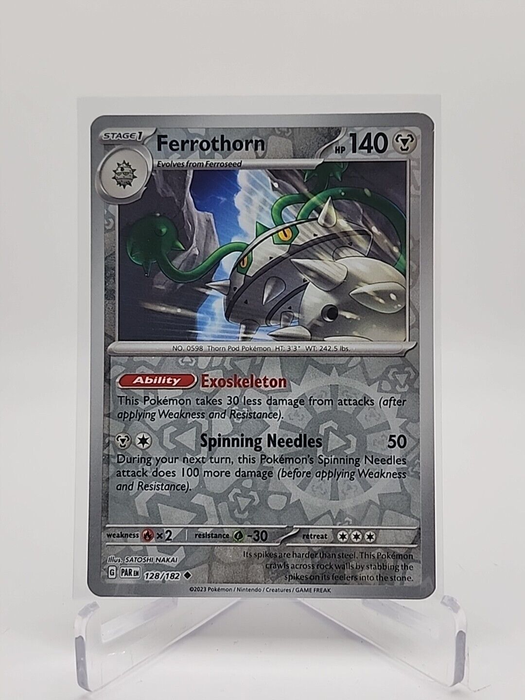 Ferrothorn [Reverse Holo]  128/182 Pokémon TCG Paradox Rift