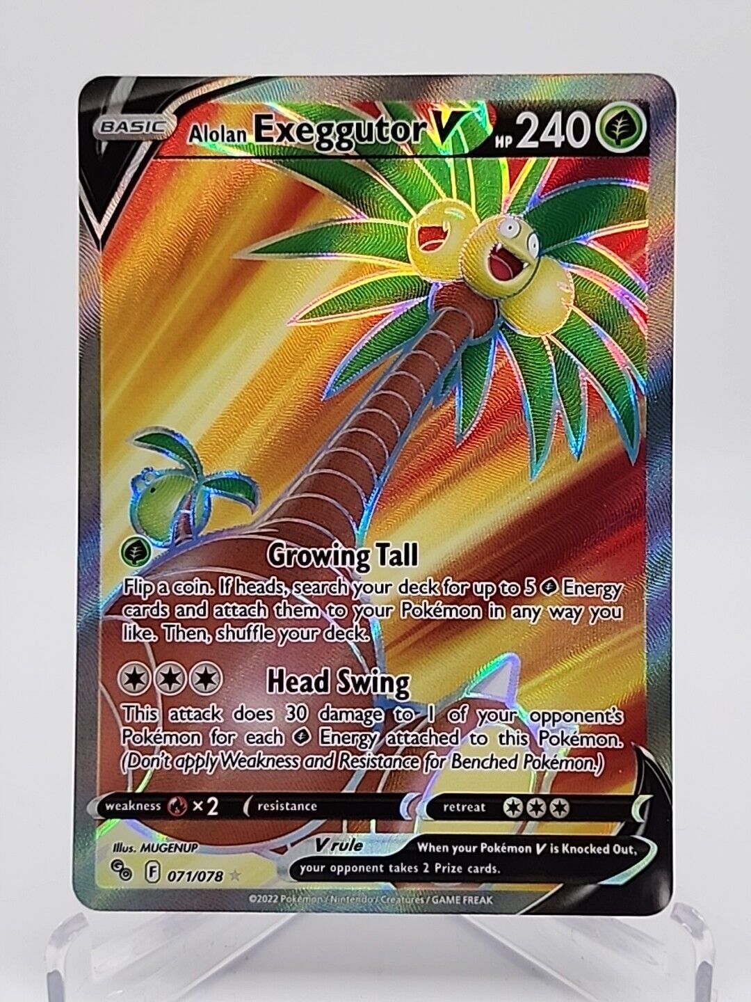 Alolan Exeggutor V  71/78 Pokémon TCG Pokemon Go