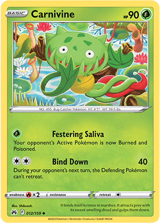 Carnivine  12/159 Pokémon TCG Crown Zenith