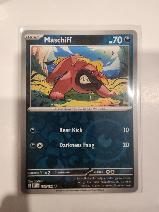 Maschiff [Reverse Holo] 135/198 Pokémon TGC Scarlet & Violet