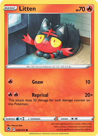 Litten  30/195 Pokémon TCG Silver Tempest