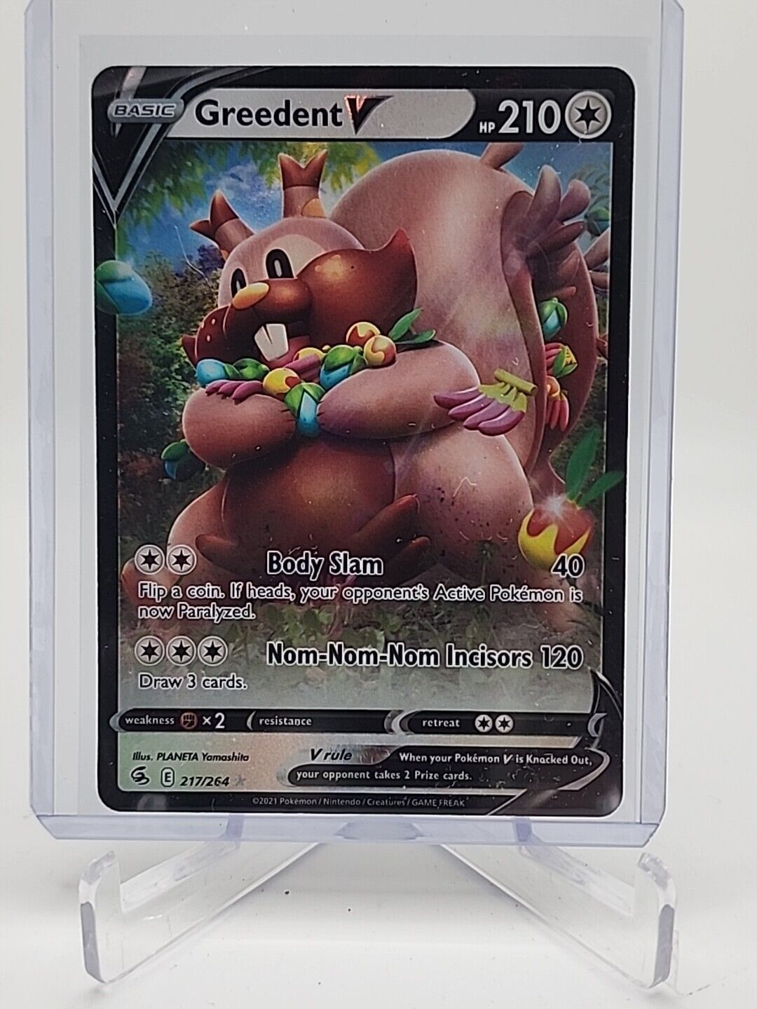 Greedent V  217/264 Pokémon TCG Fusion Strike