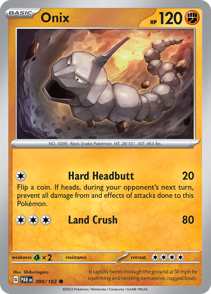 Onix  90/182 Pokémon TCG Paradox Rift