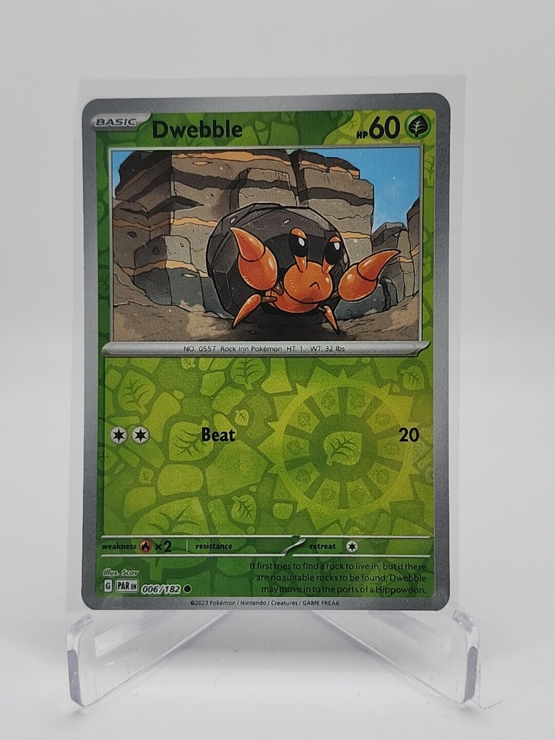 Dwebble [Reverse Holo]  6/182 Pokémon TCG Paradox Rift